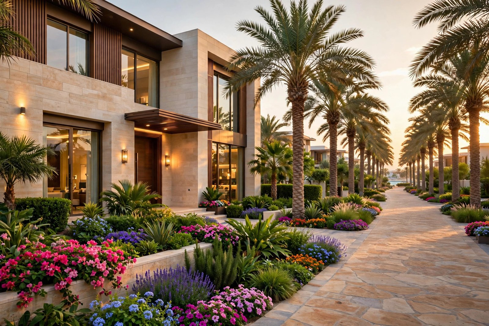 villa front garden palm jumeirah