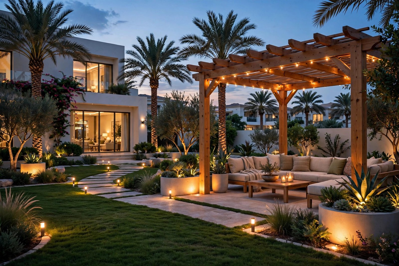 family lawn landscaping arabian ranches dubai
