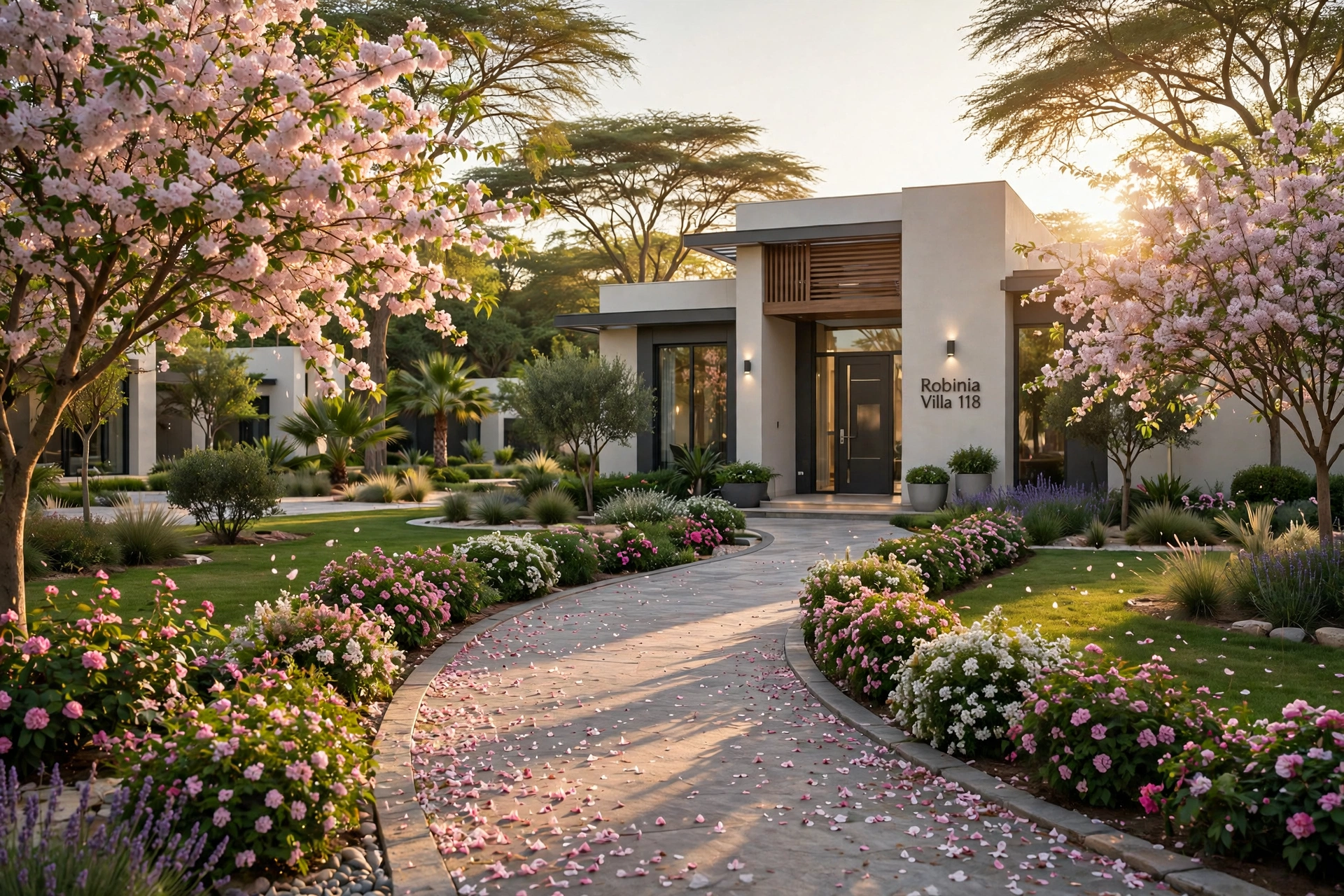 Villa landscaping in Robinia, Masaar Sharjah